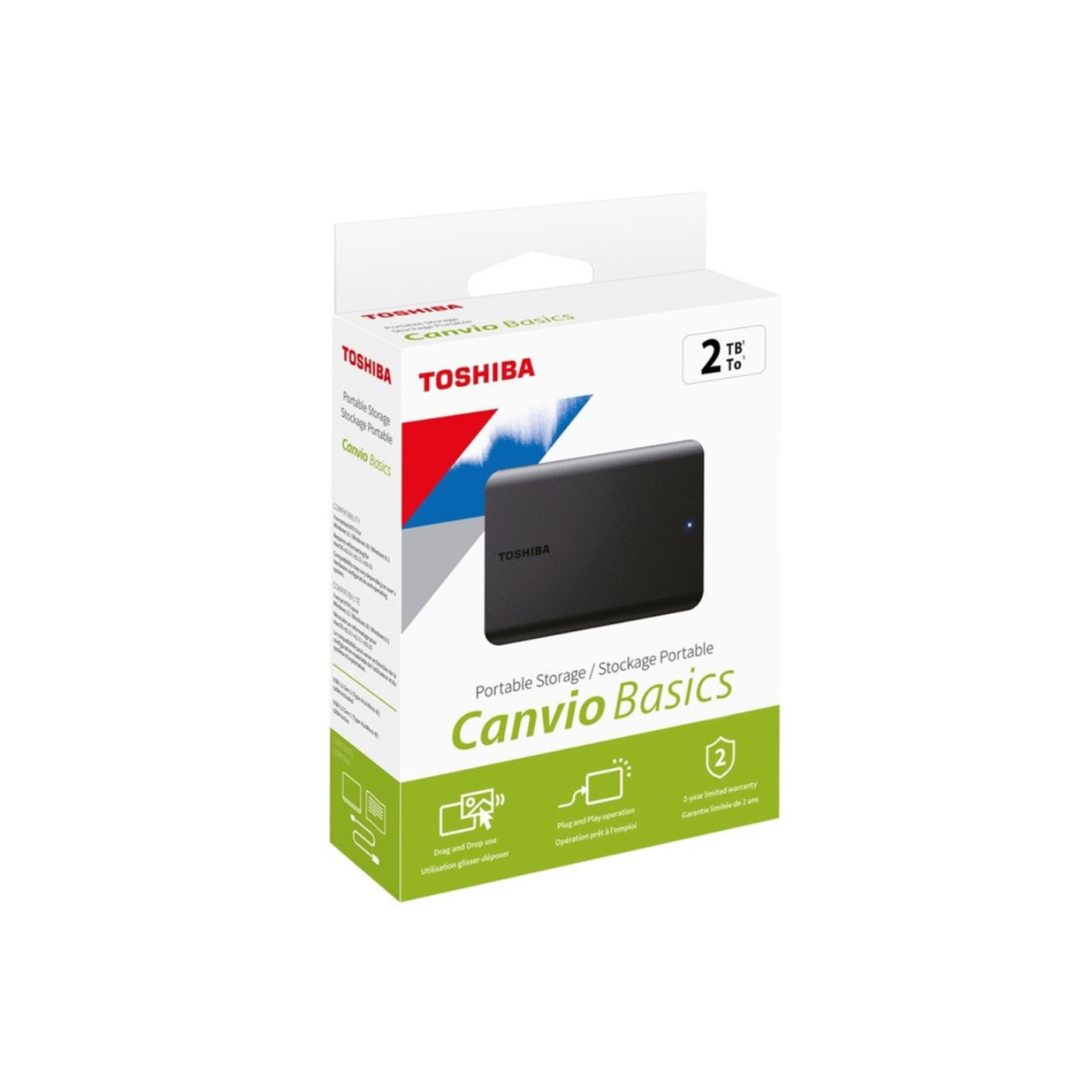 Hard Disk 2.5" 2TB Toshiba esterno usb 3.2 HDTB520EK3AA