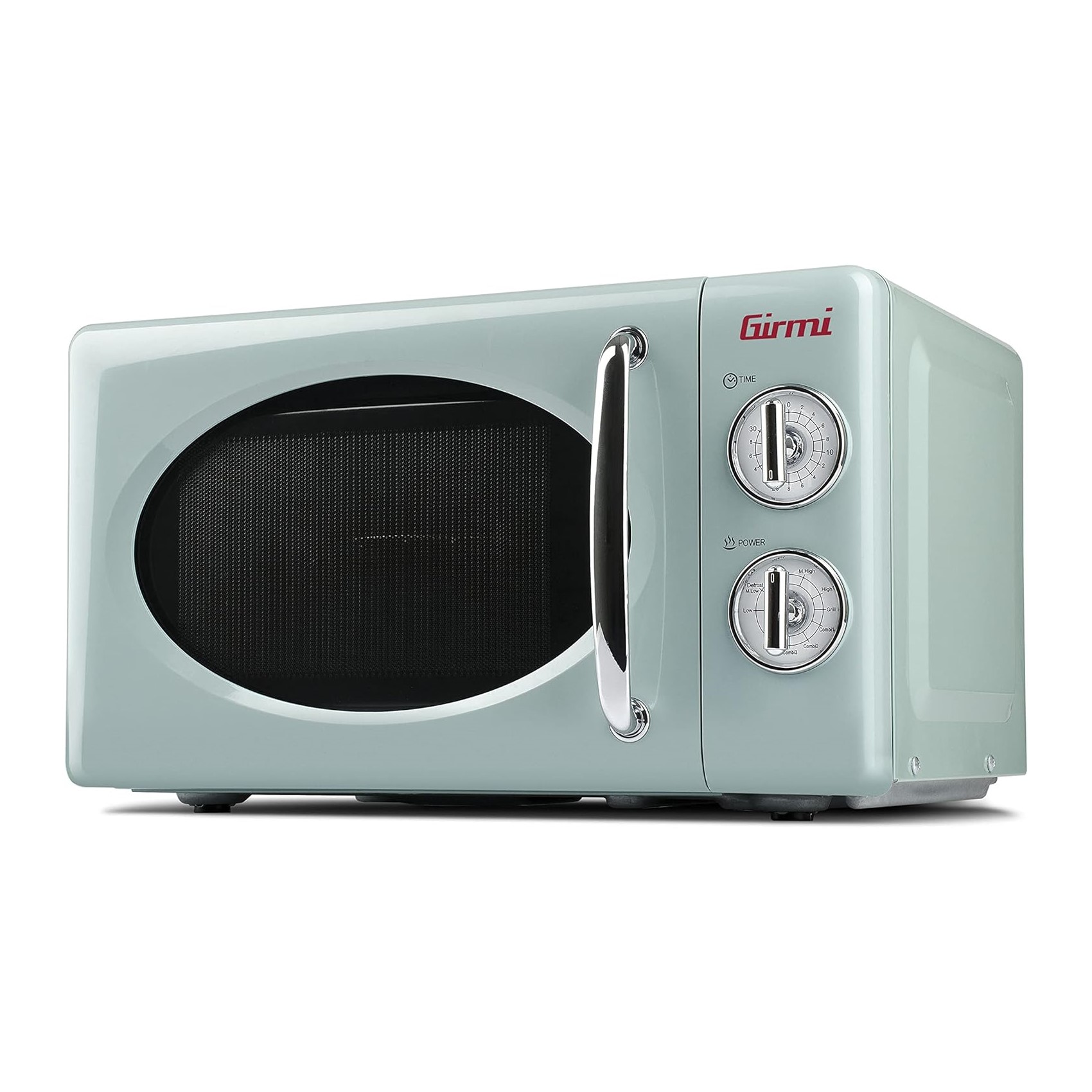 Forno Microonde Vintage Combinato Girmi FM21 1150W-20litri, Verde acqua