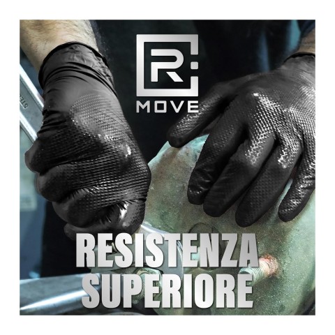 Guanti monouso Rmove professional extra grip 8.5gr tg M- 50pz neri