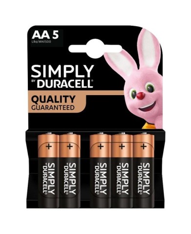 Batteria Duracell Simply ministilo LR06 MN1500 AA 5pz (1 conf)