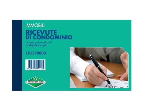 Blocco ricevute di condominio 10x16,8 cm 50x2 copie DU161370000