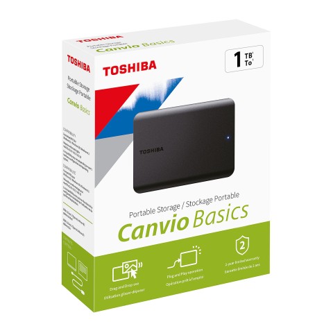 HARD DISK 2.5" 1TB TOSHIBA ESTERNO USB 3.2 AUTOALIMENTATO