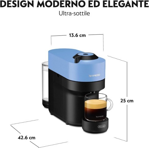 Macchina da caffè DeLonghi nespresso vertuo next pop azzurro