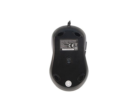 Mouse adj usb ottico 6devo pure black fino a 3600 dpi