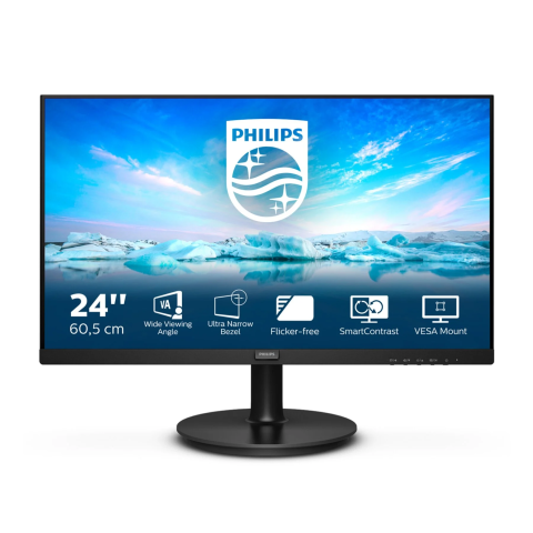 MONITOR PHILIPS 23.8" Fhd black 241V8LA/00