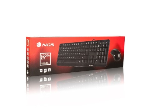 Kit Ngs Tastiera + Mouse Wired Cocoa nera