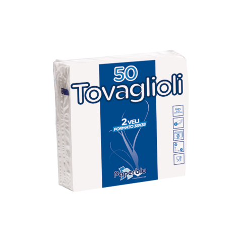 Tovaglioli monouso Paperdì 38x38 - 50pz 2V in pura cellulosa