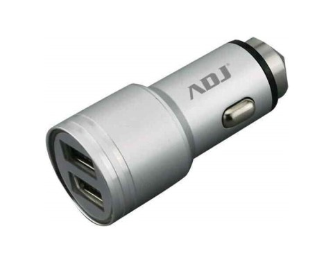 Carica batterie Adj rocket da auto  2usb max2.4a 110-00106 silver