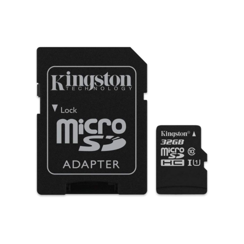 Micro sd Kingston 32GB classe 10 con Adattatore SD