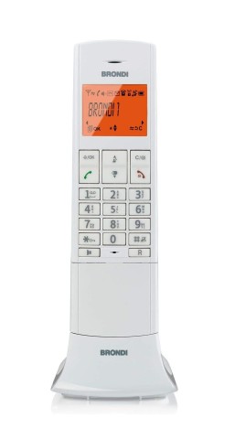 Telefono Cordless Brondi Lemure bianco con vivavoce