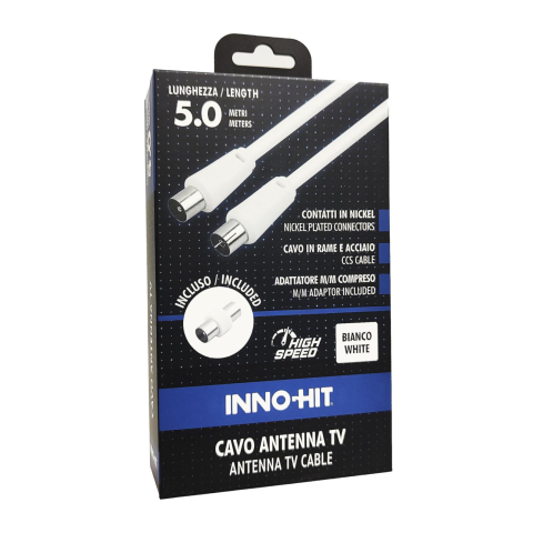 Cavo Antenna Inno-Hit M/F 5mt bianco