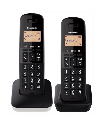 Telefono cordless Panasonic duo black vivavoce