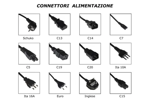 Cavo alimentazione Link schuko maschio-c13 femmina cm 30