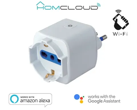 Adattatore presa intelligente italiana 16A wifi bipasso schuko