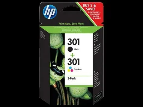 Cartuccia orig. hp n.301 colore+nero bipack - j3m81ae - n9j72a