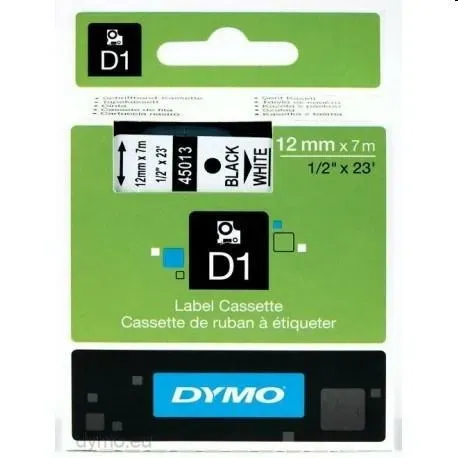 Nastro orig. dymo nero/bianco 12mmx7m - s0720530a