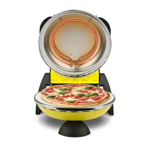 Forno pizza elettrico delizia gialla con palette in alluminio