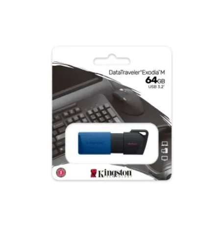 Pen drive 64gb Kingston usb-a 3.2 dtdtxm/64gb nero/blu