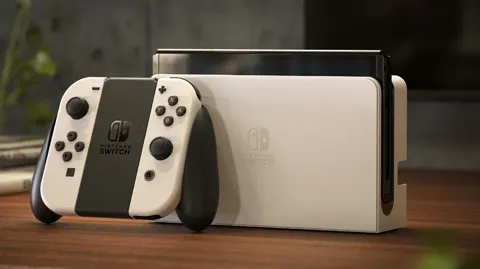 Nintendo switch console oled white