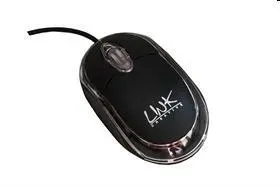 Mouse Link usb ottico 3 tasti nero  lkmos04 1,10 mt mini illum.