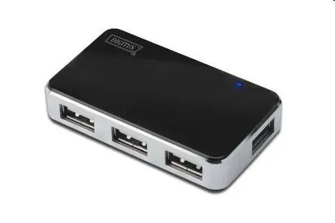 Hub usb Digitus 2.0 4 porte nero con alimentatore da70220