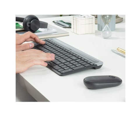 kit tastiera Logitech + mouse wireless slim nera