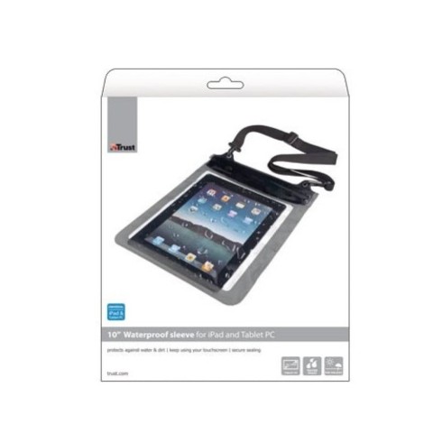 Custodia a tasca per Tablet Trust 10" impermeabile, trasparente