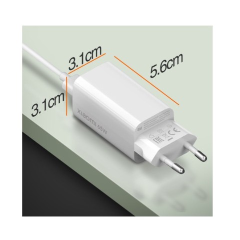 Caricabatterie Xiaomi Mi charge type-c 65w + cavo usb-c 1mt