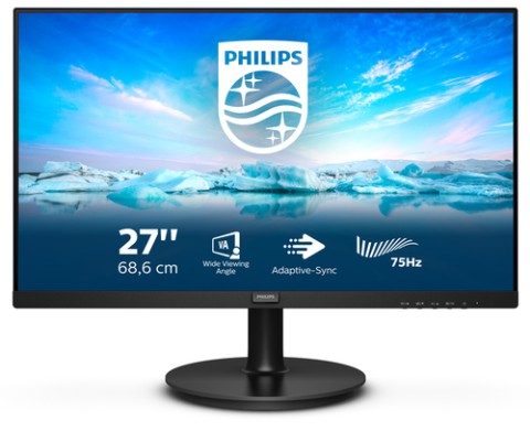 Monitor led 27" PhilipsV-Line Full HD LED Nero - 272V8LA