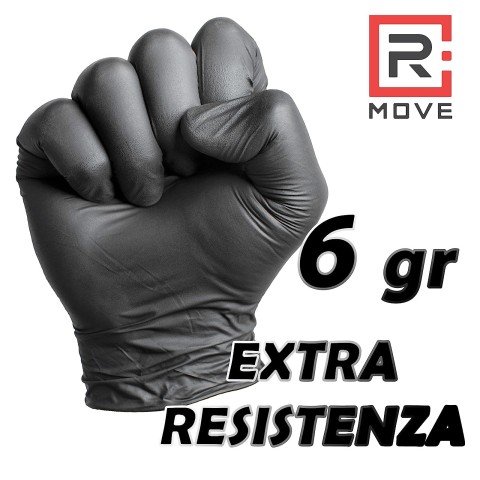 Guanti monouso Rmove professional extra grip 6gr tg XL- 100pz neri