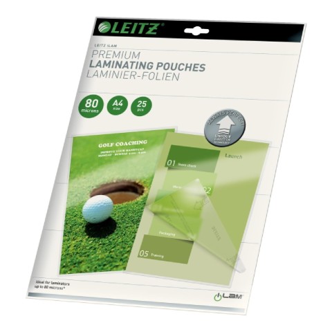 Leitz Pouch per la Plastificazione a caldo con Tecnologia UDT, A4 - 80/80 micron - conf 25pz