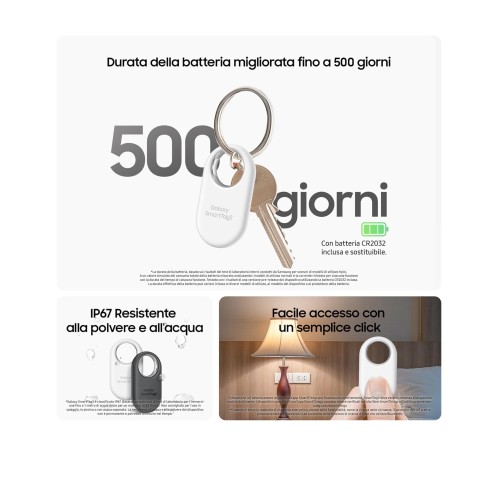 Smart Tag2 Samsung 2023 T5600 IP67 black localizzatore BT