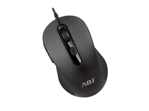 Mouse adj usb ottico 6devo pure black fino a 3600 dpi