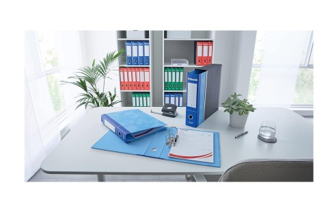 Registratore Esselte Essentials G75 con Custodia - dorso 8cm blu