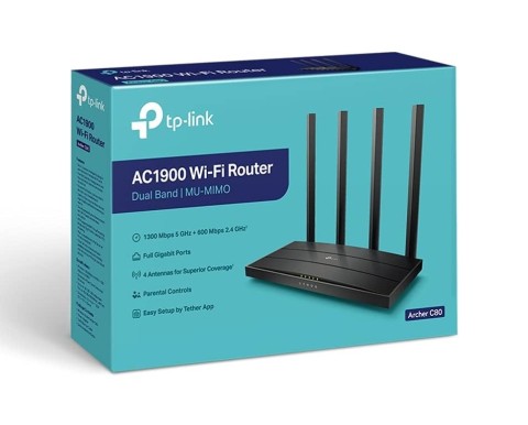 Router Tp-Link AC1900 wireless dual band 5p gigabit Archer C80