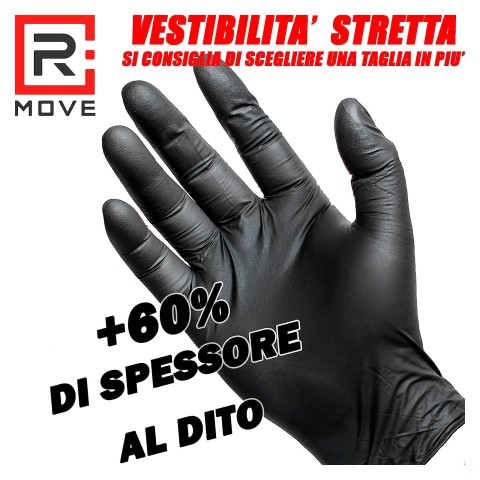 Guanti monouso Rmove professional extra grip 6gr tg S- 100pz neri