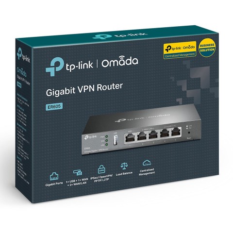 TP-Link Omada ER605 router cablato Gigabit Ethernet Nero