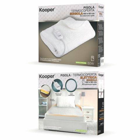 Termocoperta elettrica kooper Pisola singola bianca 230V