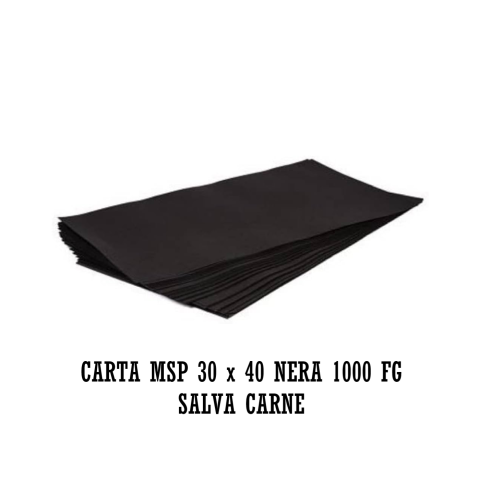 Carta MSP 30x40 nera 1000 fogli salva carne