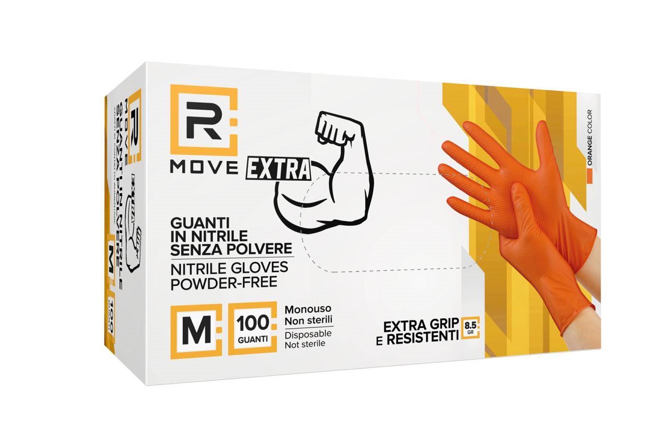 Guanti monouso Rmove professional extra grip 8.5gr tgM-100pz