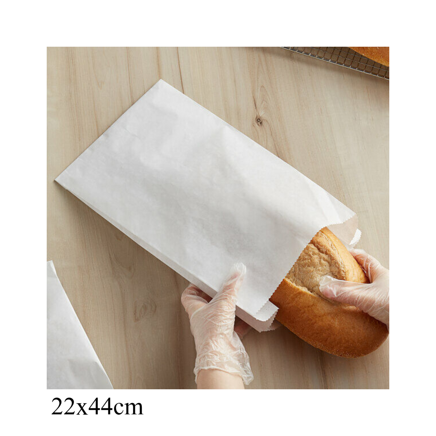 Sacchetto carta Kraft bianco 35gr 22x44cm - 1000pz