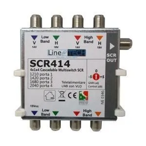 Multiswitch mini passante scr unicable 4x1x4 1 scr out Line Tech