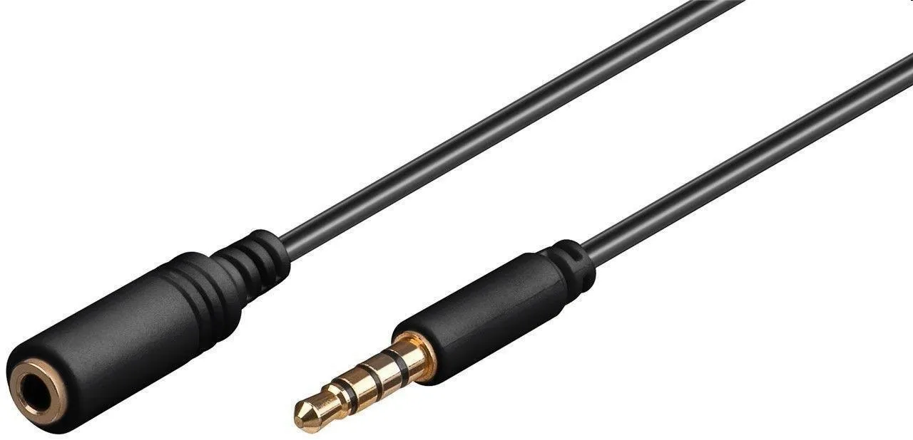 Cavo audio jack 3,5 masch-femm mt 1  prolunga e10510