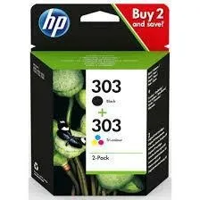 Cartuccia orig. hp n.303 colore+nero bipack - 3ym92a