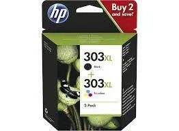 Cartuccia orig. hp n.303xl bipack   nero+colore xl  3yn10a