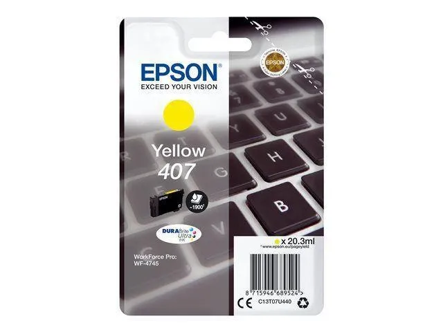 Cart. orig. Epson WF-4745DTWF giallo C13T07U440 tastiera