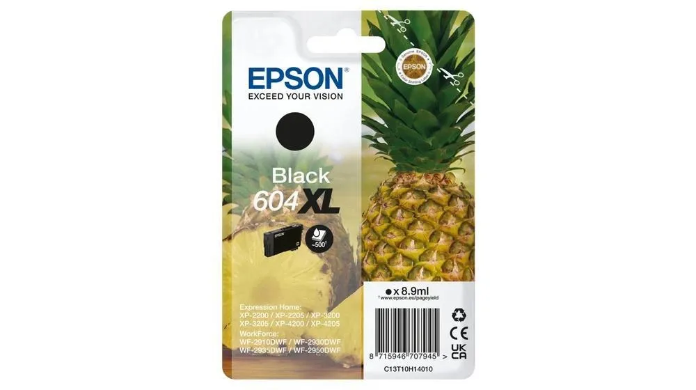 Cartuccia orig. Epson nero xp2200 604xl - c13t10h14010 ananas