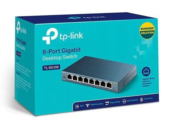 Switch lan 8 porte Tp-Link gigabit plug&play tl-sg108