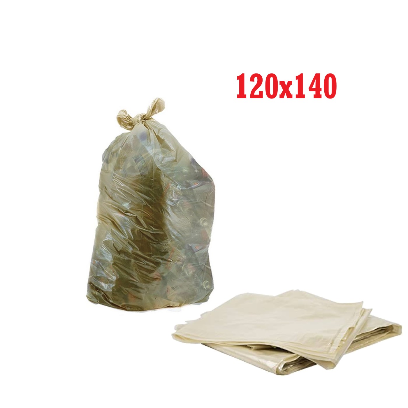 Sacchi spazzatura resistenti 120x140 Trasp. sfusi Carton. 18Kg