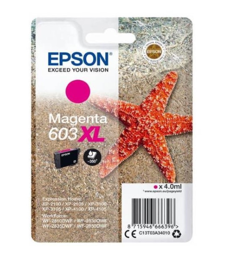 Cartuccia originale Epson 603xl magenta 0.35k - C13T03A34010